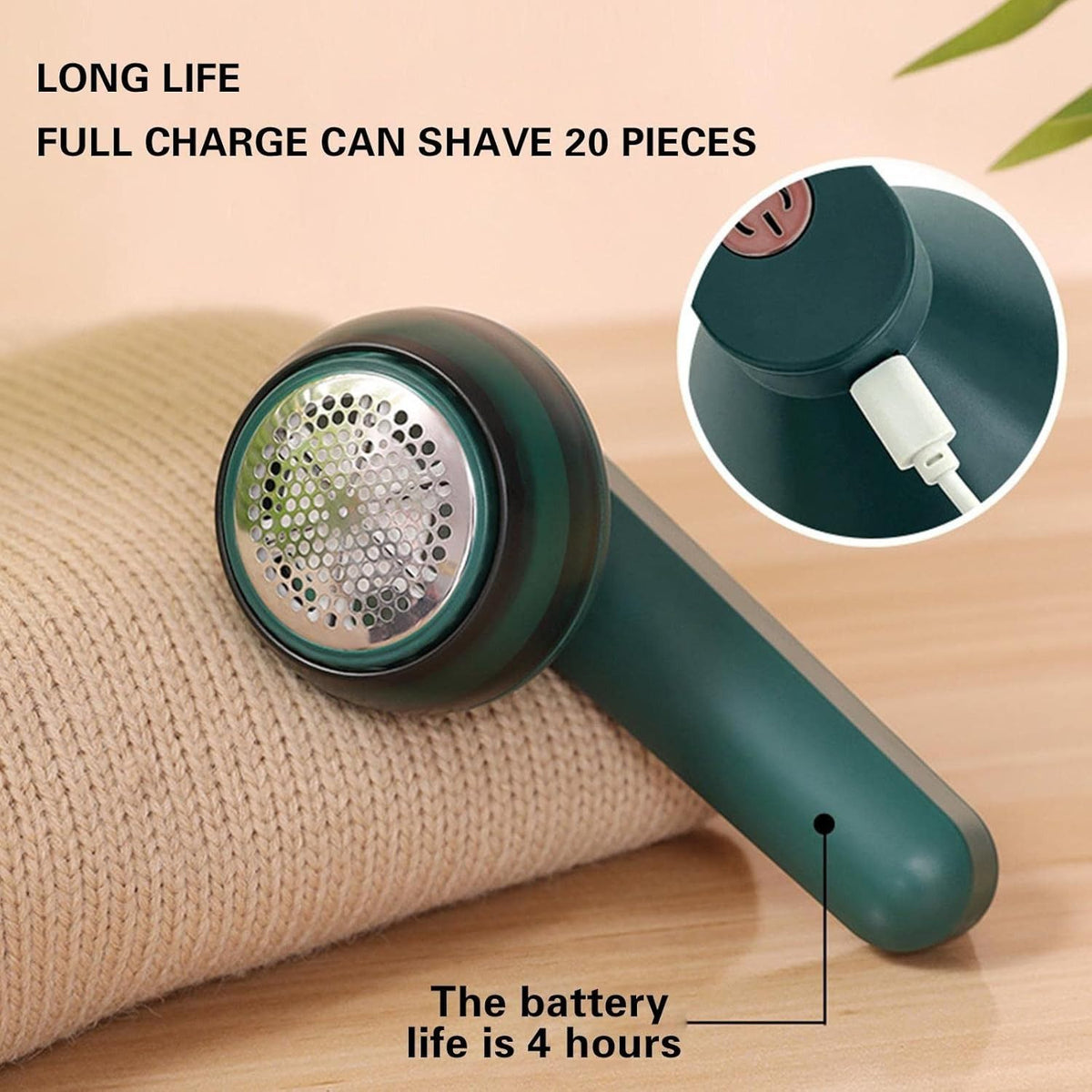 **Rechargeable Lint Remover | Portable Electric Fabric Shaver for Clothes, Sweaters & Upholstery | Random Color**