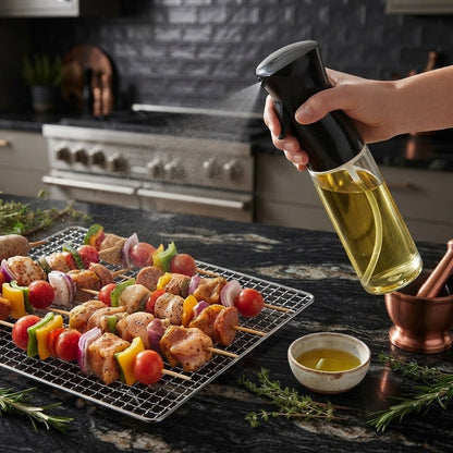Edible Oil Spray Bottle 300ml | Refillable Kitchen Oil Mister & Cooking Dispenser | Easy Oil Sprayer for Healthy Cooking