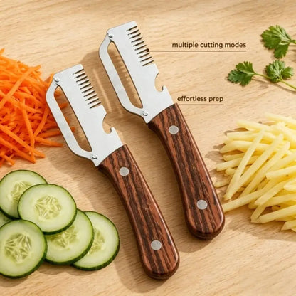 3-in-1 Vegetable Shredder, Peeler & Bottle Opener | Multifunctional Kitchen Slicer & Grater Tool