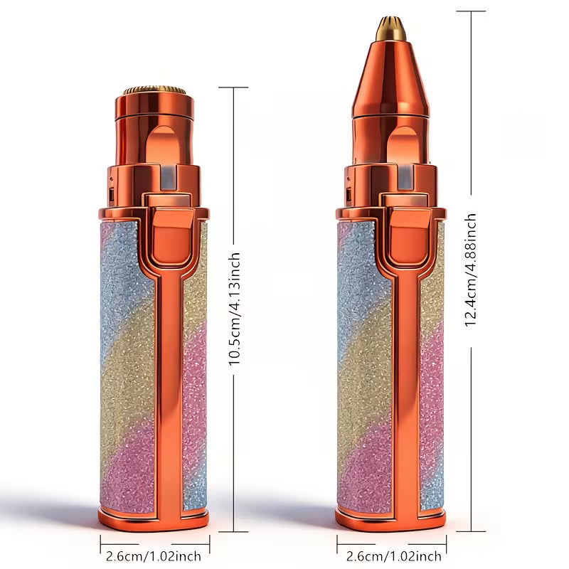 2-in-1 Eyebrow Trimmer & Facial Hair Remover – Precision Beauty Grooming Device for Women