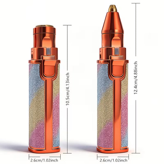 2-in-1 Eyebrow Trimmer & Facial Hair Remover – Precision Beauty Grooming Device for Women