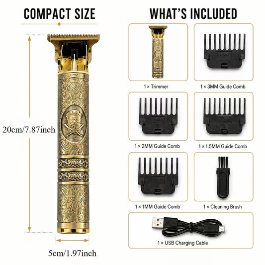 **Professional T9 Hair Trimmer – Cordless Electric Hair Clipper for Men, Beard & Hair Grooming**