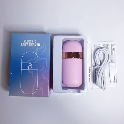 **Rechargeable Facial & Body Hair Remover for Women – Painless Electric Epilator for Face, Upper Lip, Underarms, Bikini & Legs