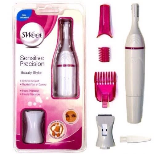 **Electric Beauty Trimmer for Women – Precision Facial, Eyebrow, Underarm & Bikini Hair Remover with Interchangeable Heads**